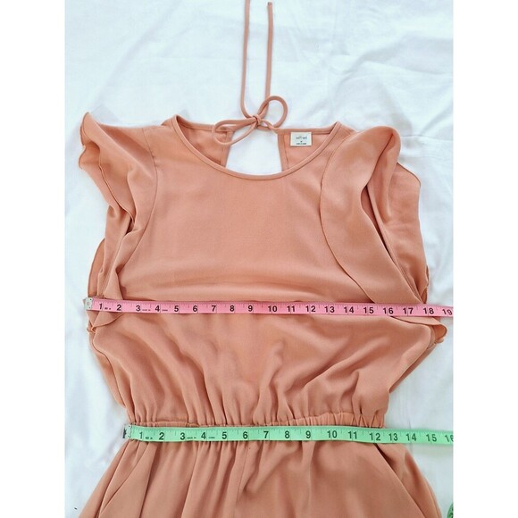Aritzia Wilfred Fleurette‎ Ruffle Sleeve Jumpsuit Cropped Wide Leg size M - Picture 10 of 12